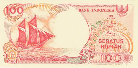 Indonesien 100 Rupiah 1992 p127a